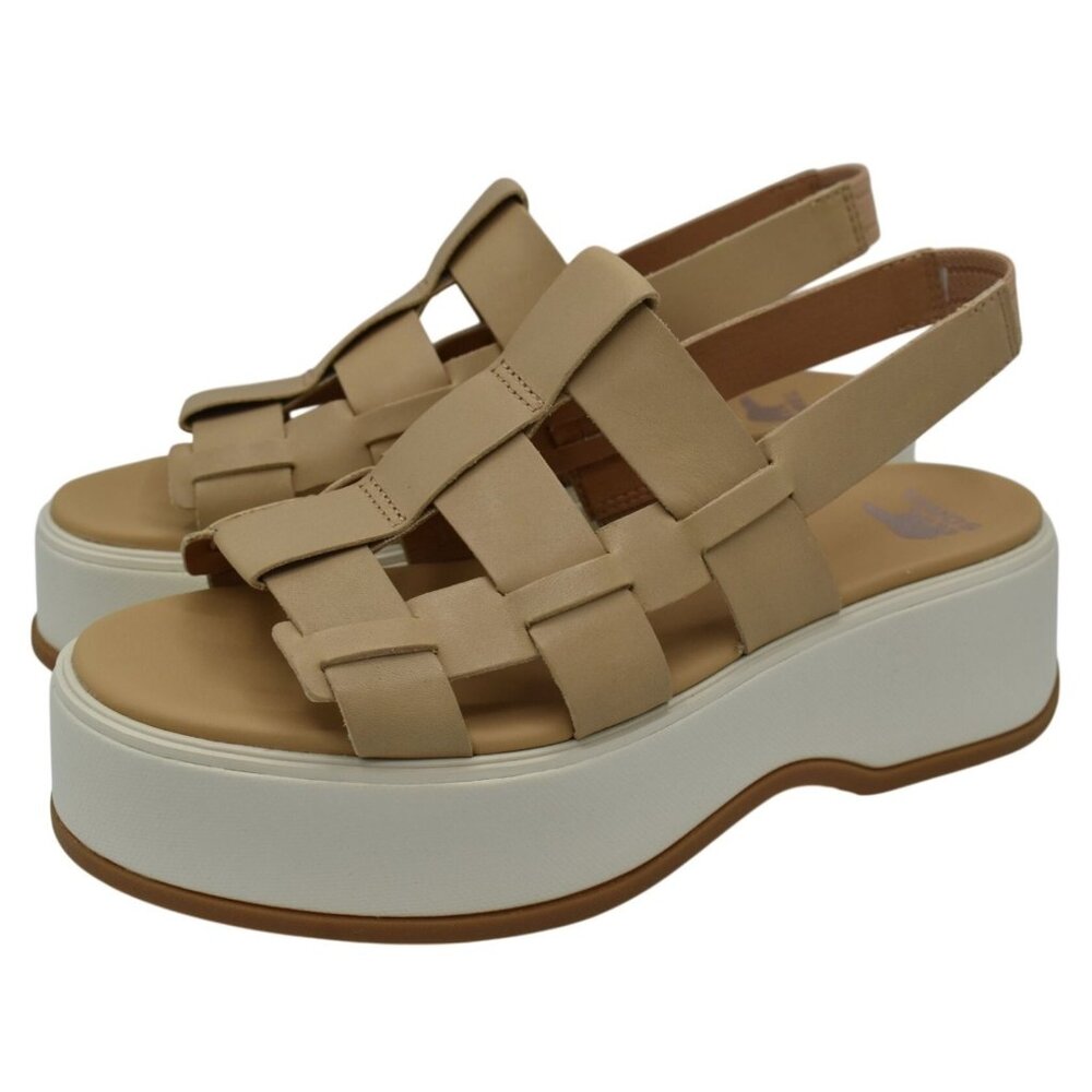Sorel Womens Size 9 Dayspring Honest Beige Leather Slingback Sandals Shoes